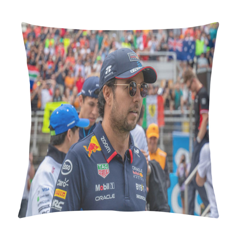 Personality  Spanish GP F1 2024 On June 19-23, 2024 At Montmel, Barcelona Spain - Sergio Perez Pilota F1 Red Bull Racing Pillow Covers