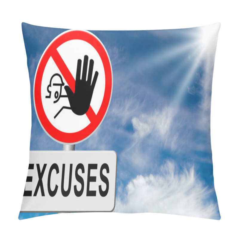 Personality  No Excuses,  Take Responsibility Sign Pillow Covers