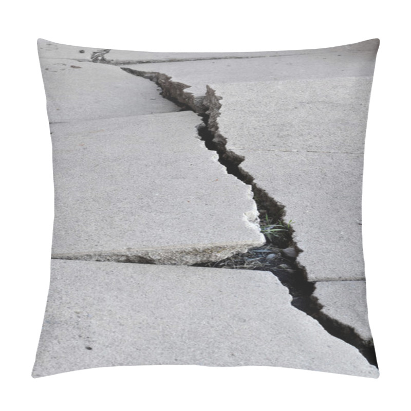 Personality  Old Broken Cement Cracked Sidewalk Pillow Covers