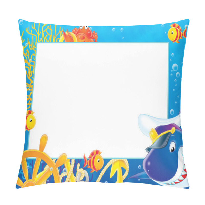 Personality  Frame With A Captain Shark Pillow Covers