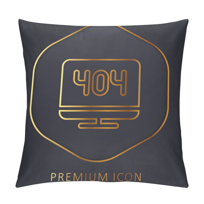 Personality  404 Error Golden Line Premium Logo Or Icon Pillow Covers