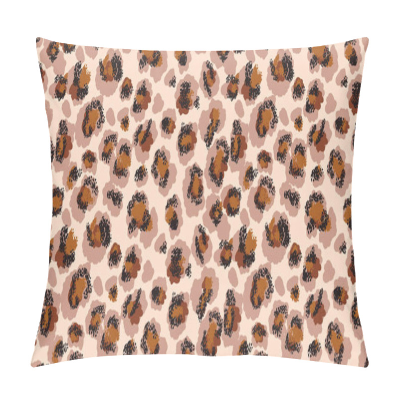 Personality  Brown Leopard-inspired Pattern With Abstract Spots On A Light Beige Background. Bold, Modern Design Animal Print Perfect For Fashion, Textiles, Digital Art, And Artistic Creative Branding Projects. Pillow Covers