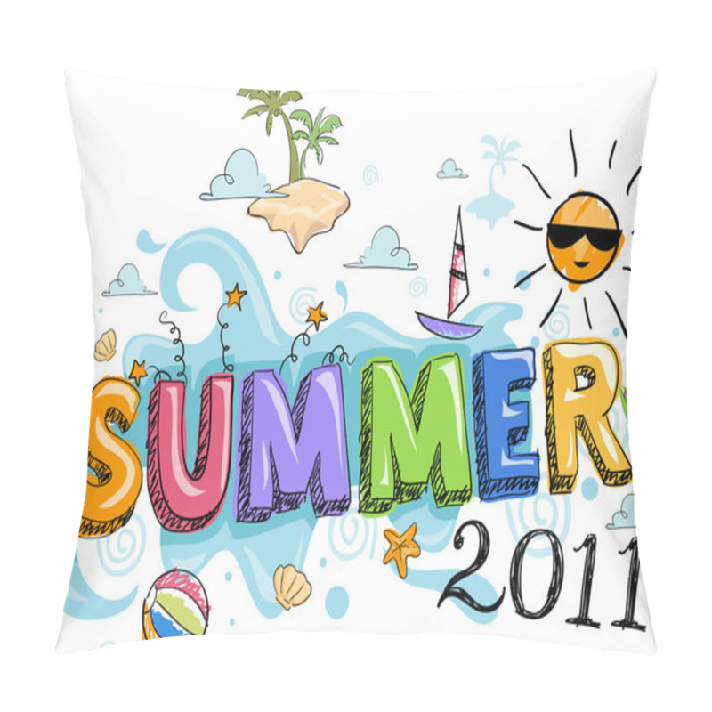 Personality  Summer Doodle Pillow Covers