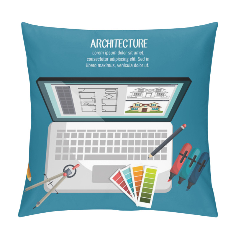 Personality  Architectural Work Design Pillow Covers