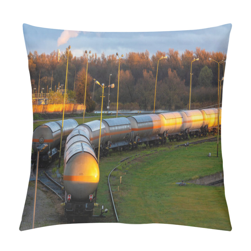 Personality  Railway Cisterns At The Fuel Depot Pillow Covers