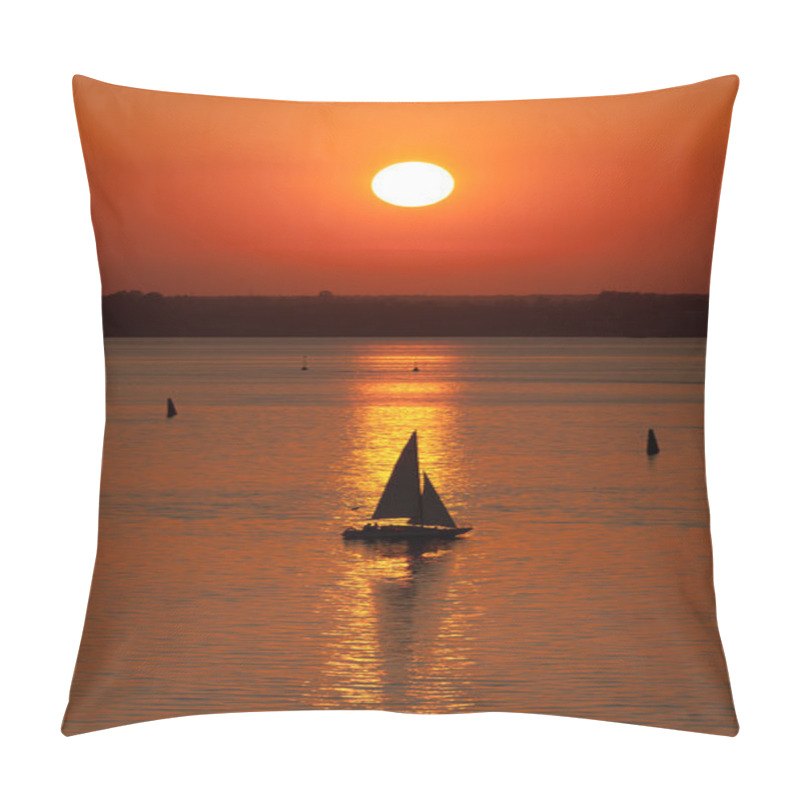 Personality  Sailing Vessel Silhouette Pillow Covers