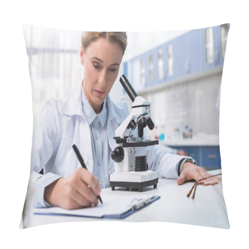 Personality  Lab Technician Taking Notes Pillow Covers