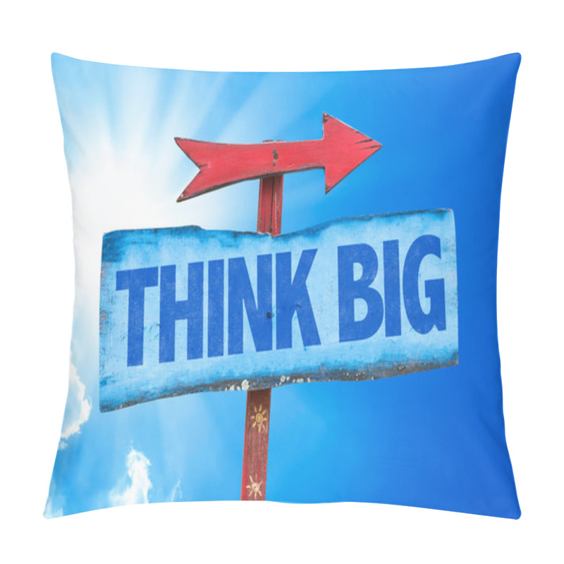 Personality  Think Big Text Sign Pillow Covers