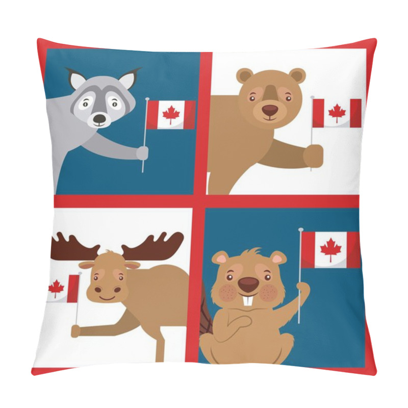 Personality  Canada Day Card Pillow Covers