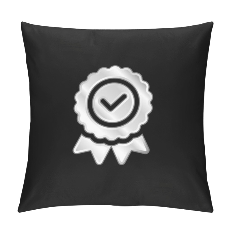 Personality  Badge Silver Plated Metallic Icon Pillow Covers