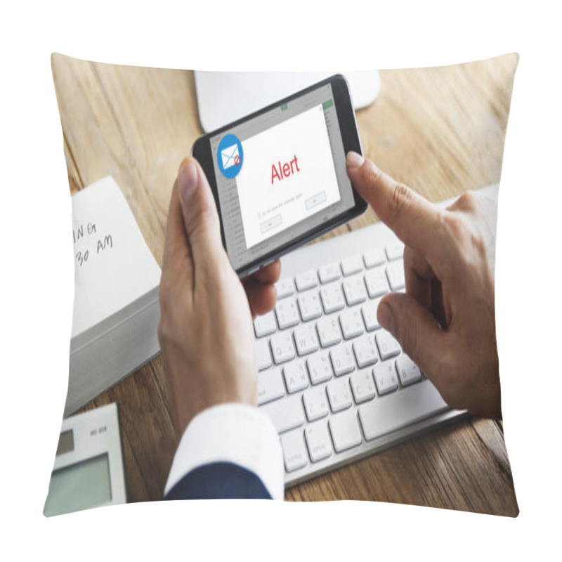 Personality  Businessman Using Smartphone Pillow Covers