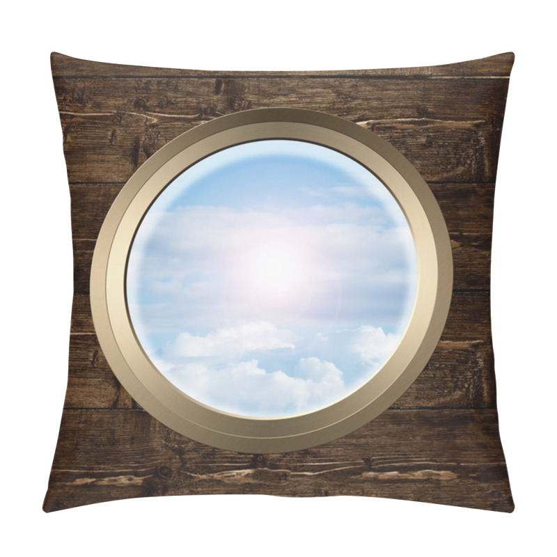 Personality  Porthole With Sky View Pillow Covers