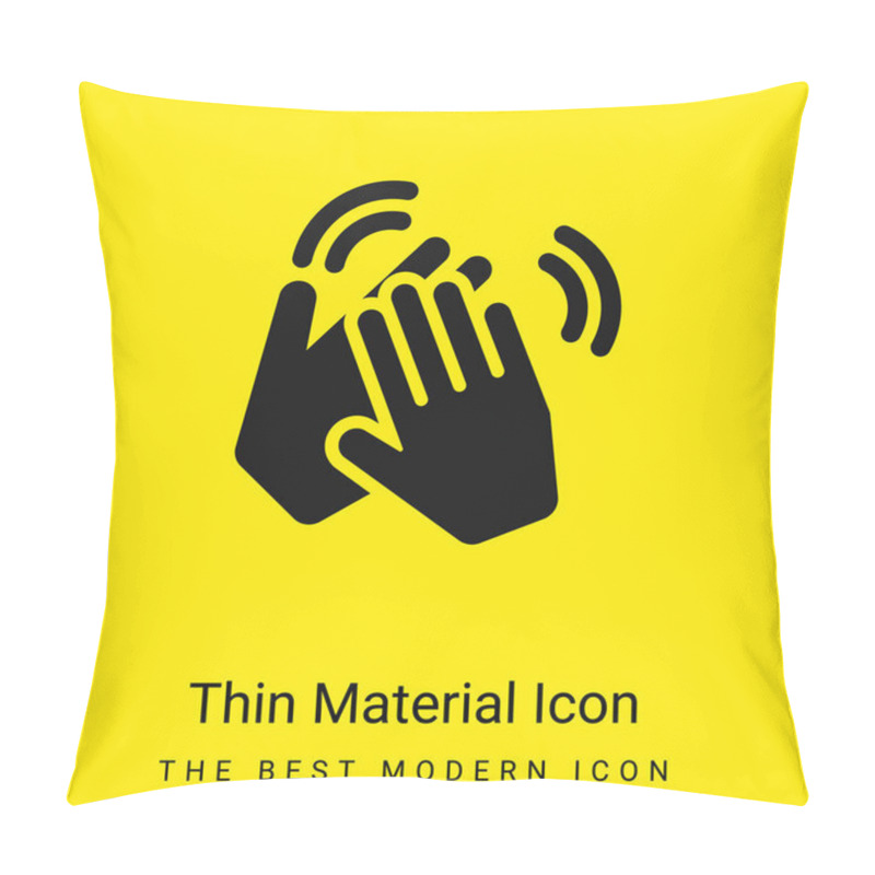 Personality  Applause Minimal Bright Yellow Material Icon Pillow Covers