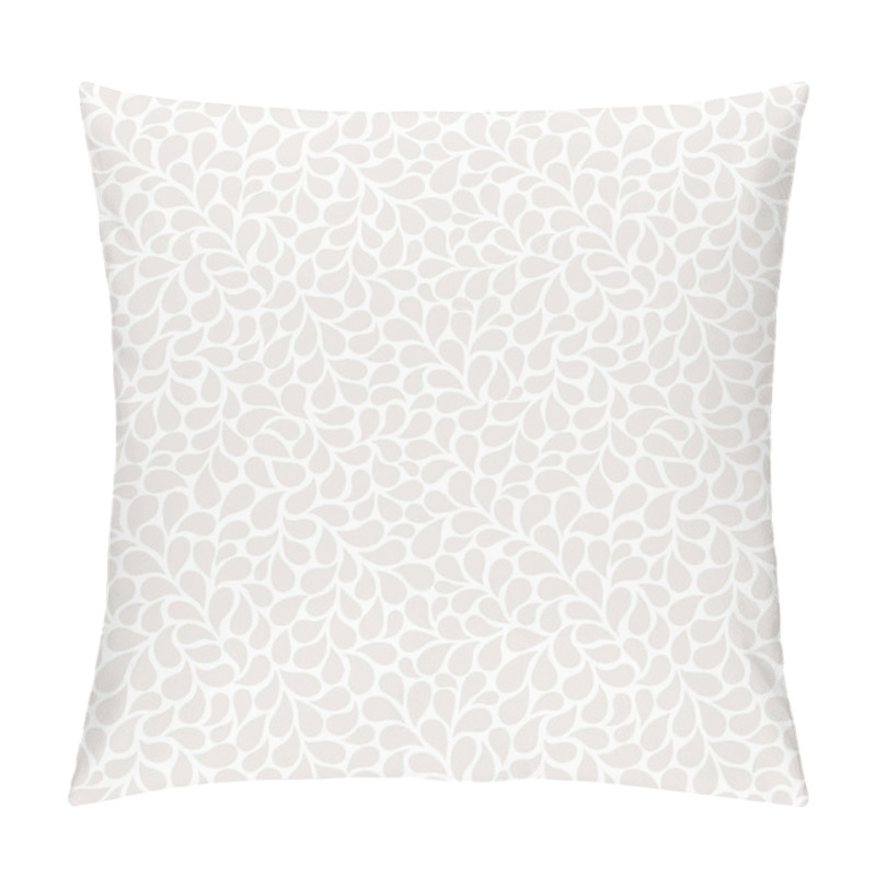 Personality  Vector Seamless Pattern With Gray Drops. Monochrome Abstract Floral Background. Stylish Monochrome Texture. EPS 10 Pillow Covers