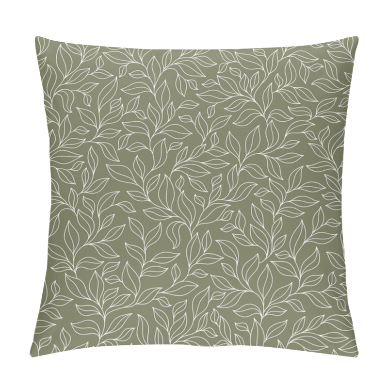 Personality  Beautiful Spring Leaves Seamless Pattern Pillow Covers