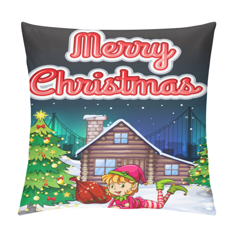 Personality  Merry Christmas Card Pillow Covers