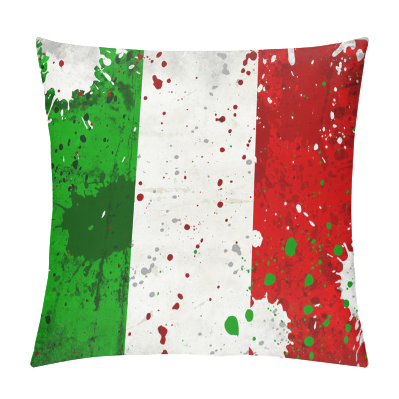 Personality  Grunge Italy Flag With Stains Pillow Covers