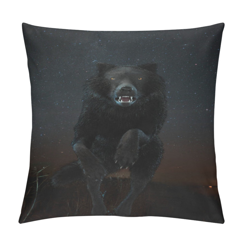 Personality  Digital 3D Illustration Of A Wolf Pillow Covers