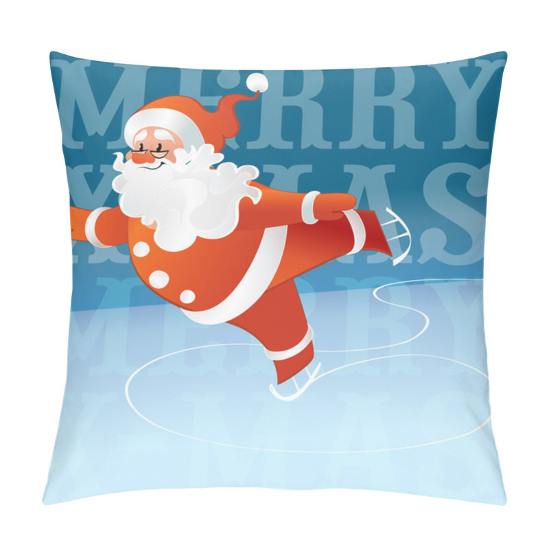 Personality  Santa Claus With Glasses Skates Pillow Covers