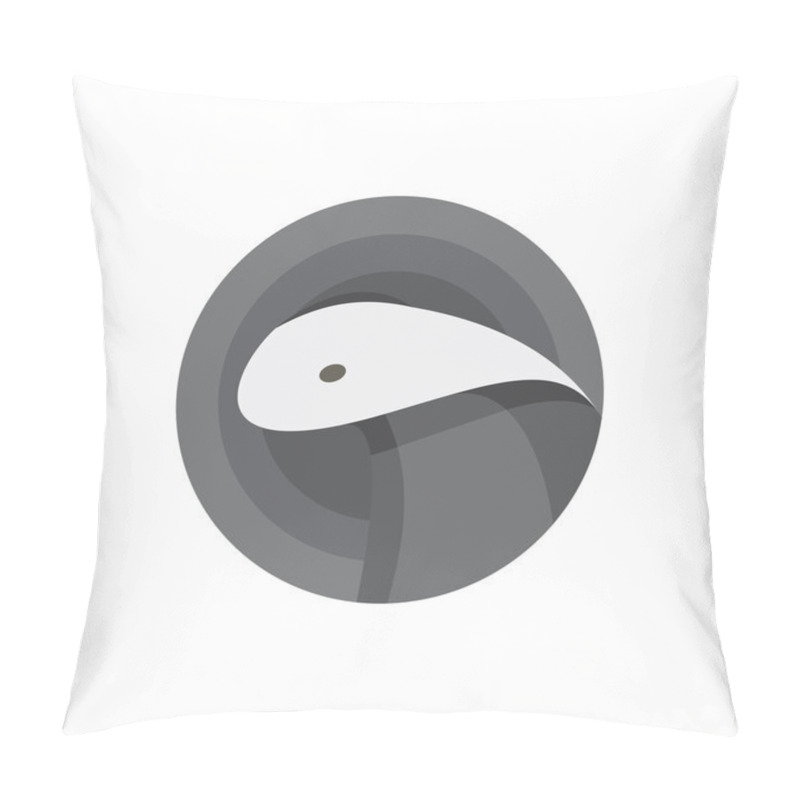 Personality  Snake Cobra Animal Into Flat Vector Illustration In Monochrome Modern Trends Logo Pillow Covers