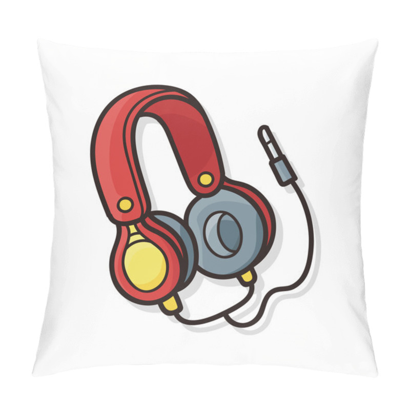 Personality  Headphone Doodle Pillow Covers