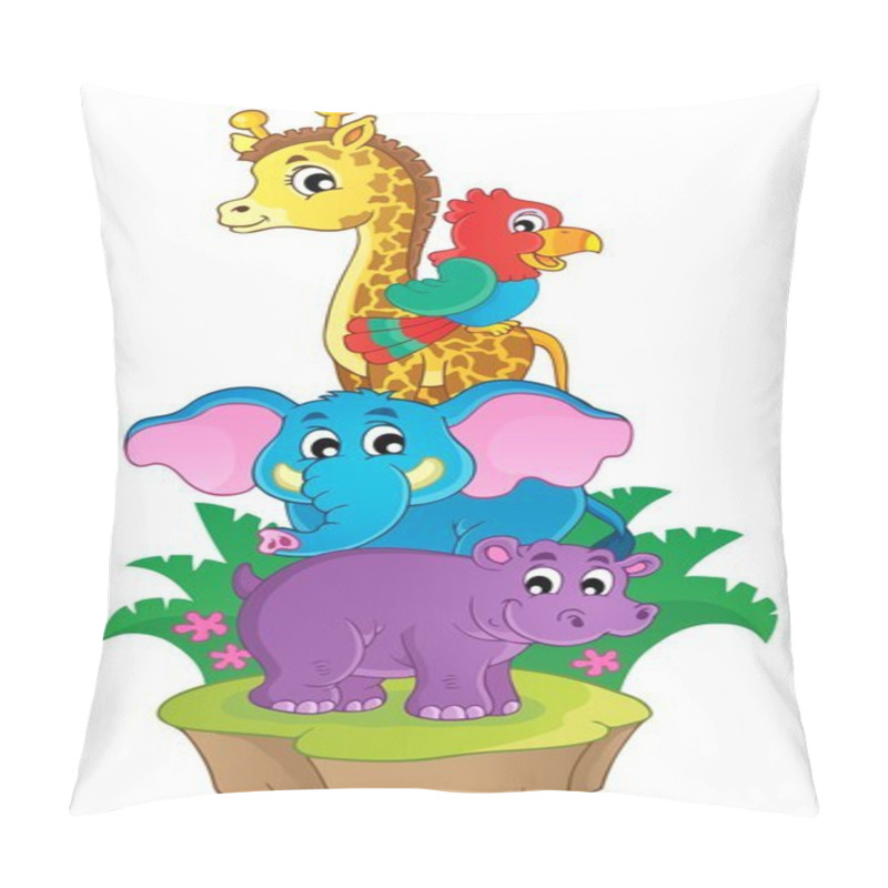 Personality  Cute African Animals Theme Image 3 Pillow Covers