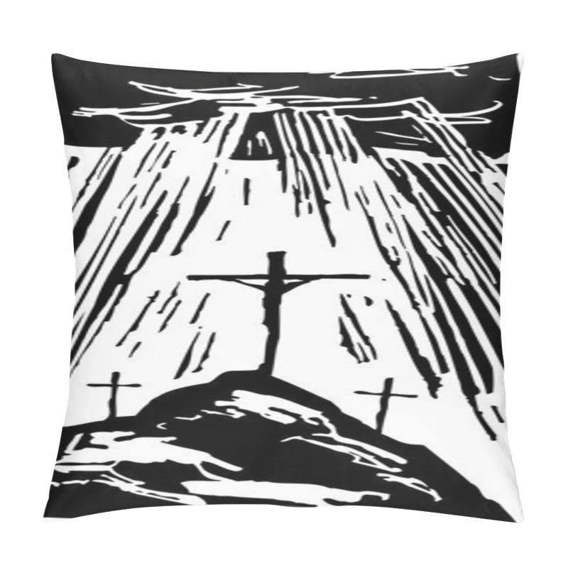 Personality  Illustration Of Calvary Pillow Covers