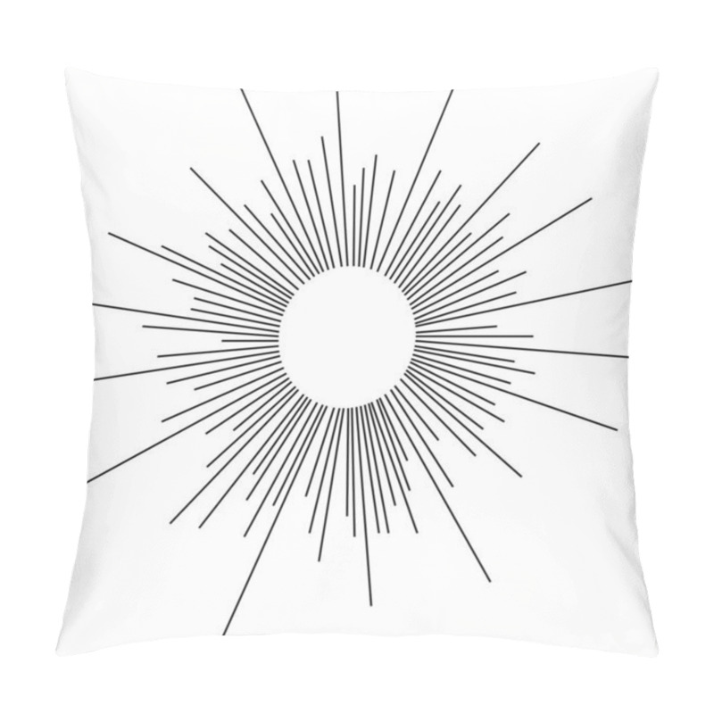 Personality  Starburst, Sunburst Element. Vector Illustration Pillow Covers