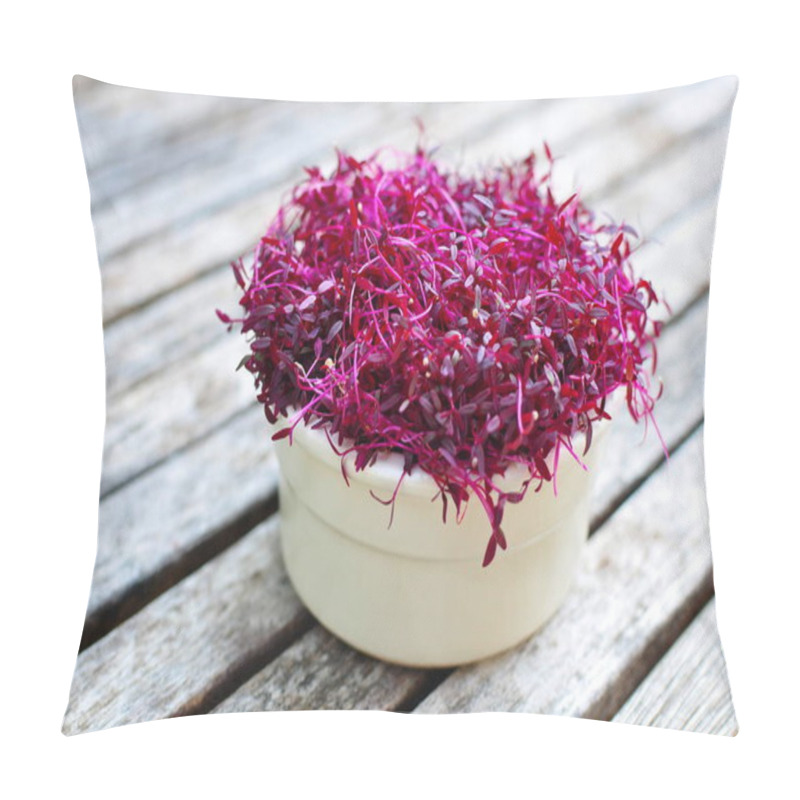 Personality  Red Purple Amaranth Microgreens Provide Concentrated Protein And Amino Acids For A Healthy Vegan Lifestyle Pillow Covers