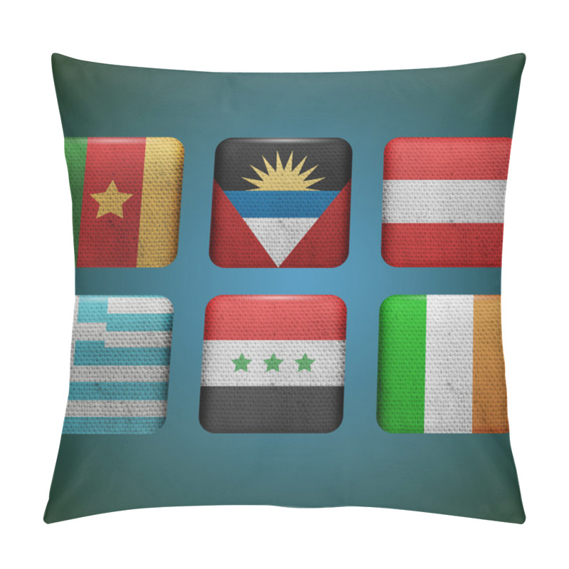 Personality  Flags Set Vector, Vector Illustration Pillow Covers