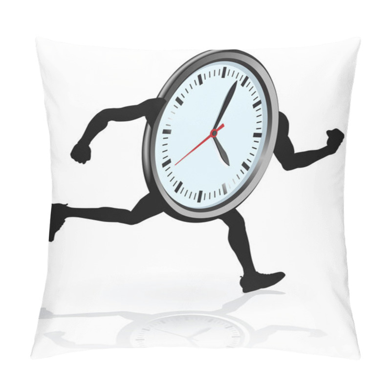 Personality  Clock Character Running Pillow Covers