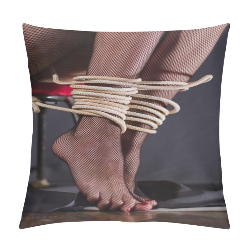 Personality  Woman With Tied Legs. Pillow Covers