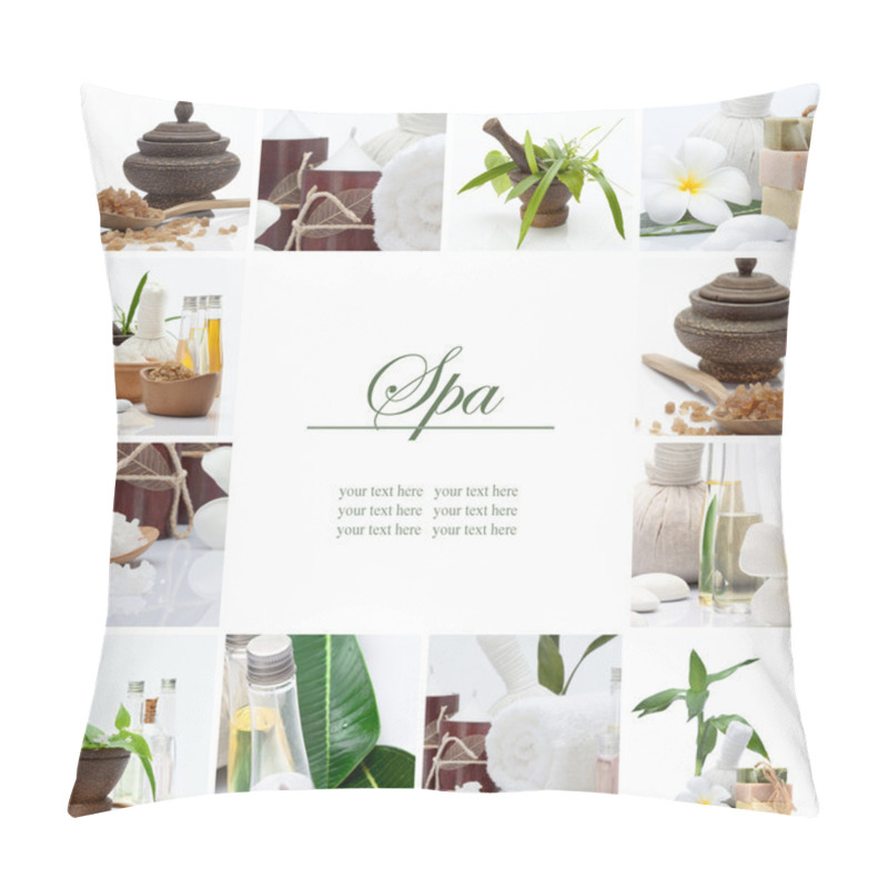 Personality  Spa Theme Collage Composed Of A Few Images Pillow Covers