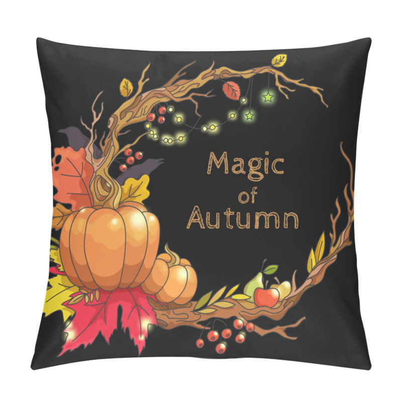 Personality  Magic Autumn Vector Frame Pillow Covers