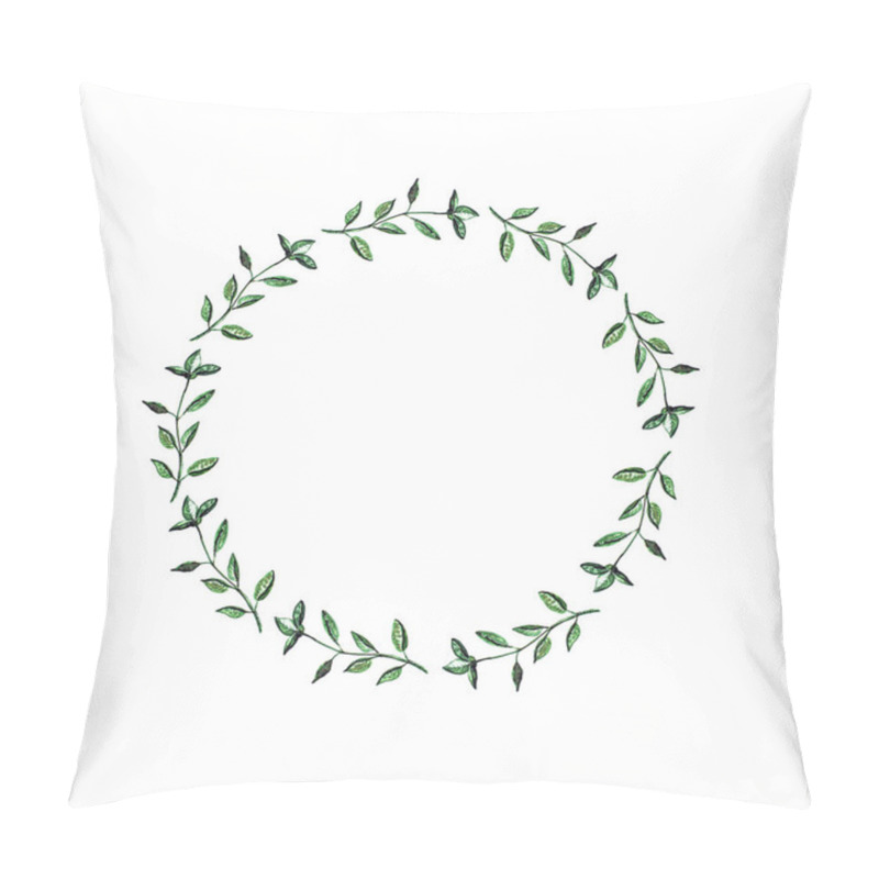 Personality  Wreath With Basil Branches Pillow Covers