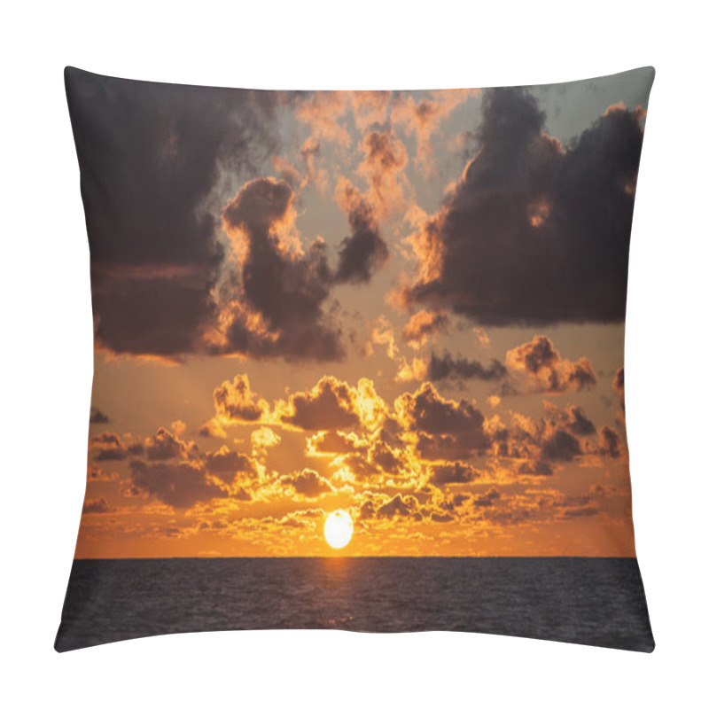 Personality  Vibrant Sunset And Caribbean Sea Pillow Covers