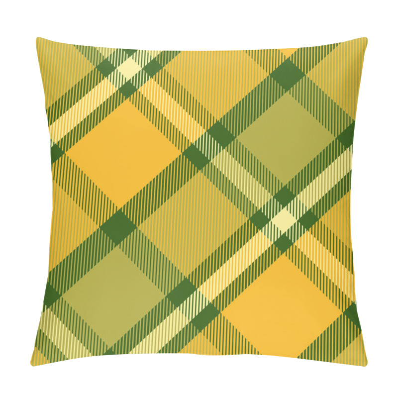 Personality  Tartan Pattern In Yellow And Green . Texture For Plaid, Tablecloths, Clothes, Shirts, Dresses, Paper, Bedding, Blankets, Quilts And Other Textile Products. Vector Illustration EPS 10 Pillow Covers