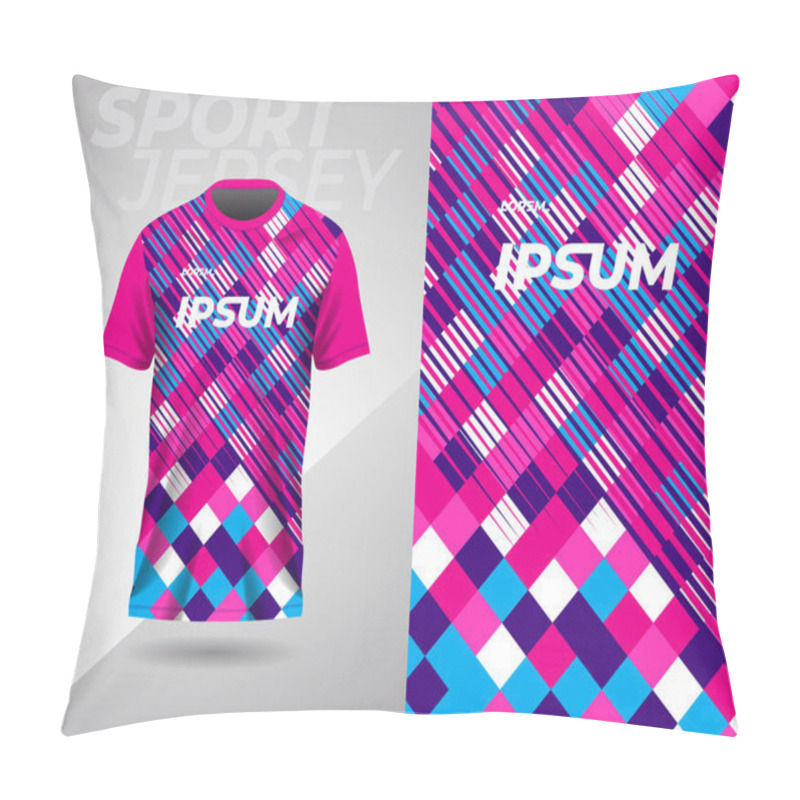 Personality  Blue Pink Abstract Sports Jersey Football Soccer Racing Gaming Motocross Cycling Running Pillow Covers