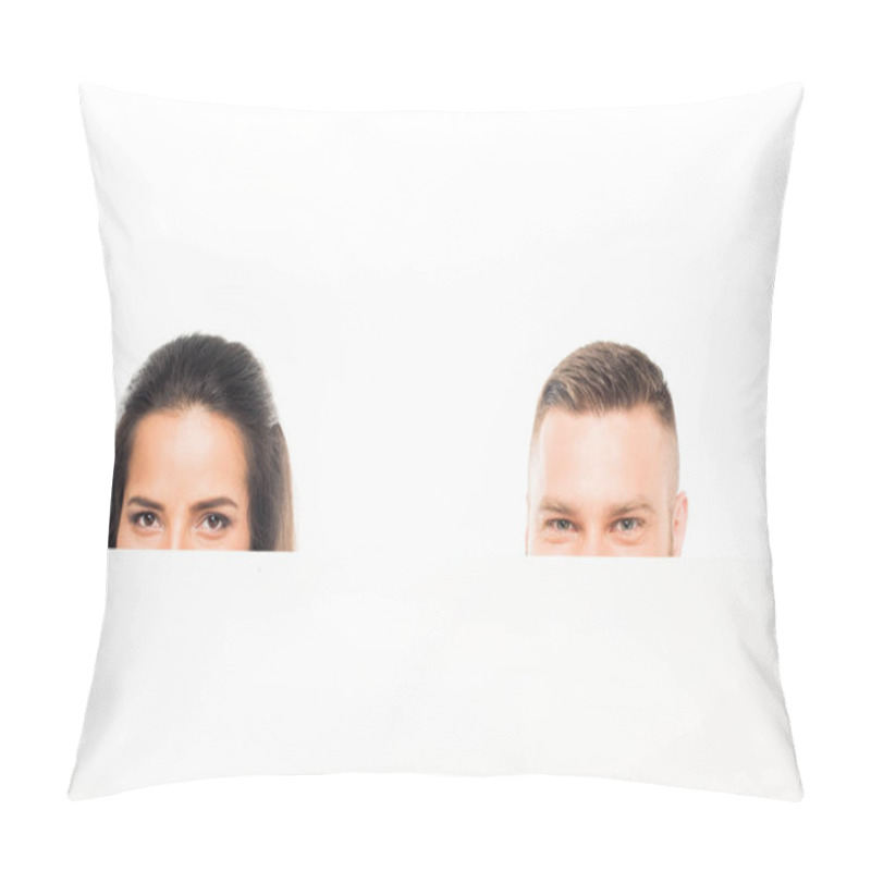 Personality  Couple Looking Out Of Banner Pillow Covers