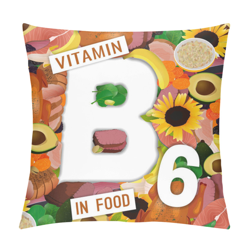 Personality  Vitamin B6 Background pillow covers