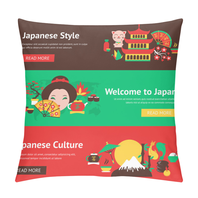 Personality  Japan Banner Set Pillow Covers