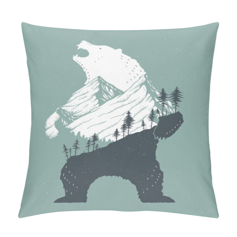 Personality  Standing Bear Illustration Pillow Covers