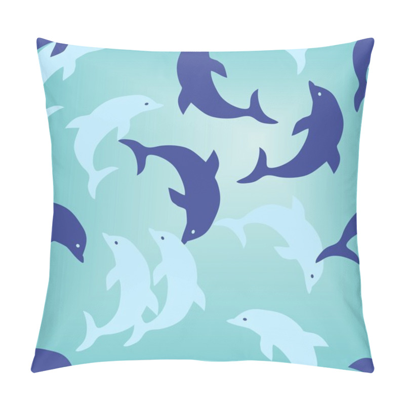 Personality  Seamless Dolphin Pattern Pillow Covers