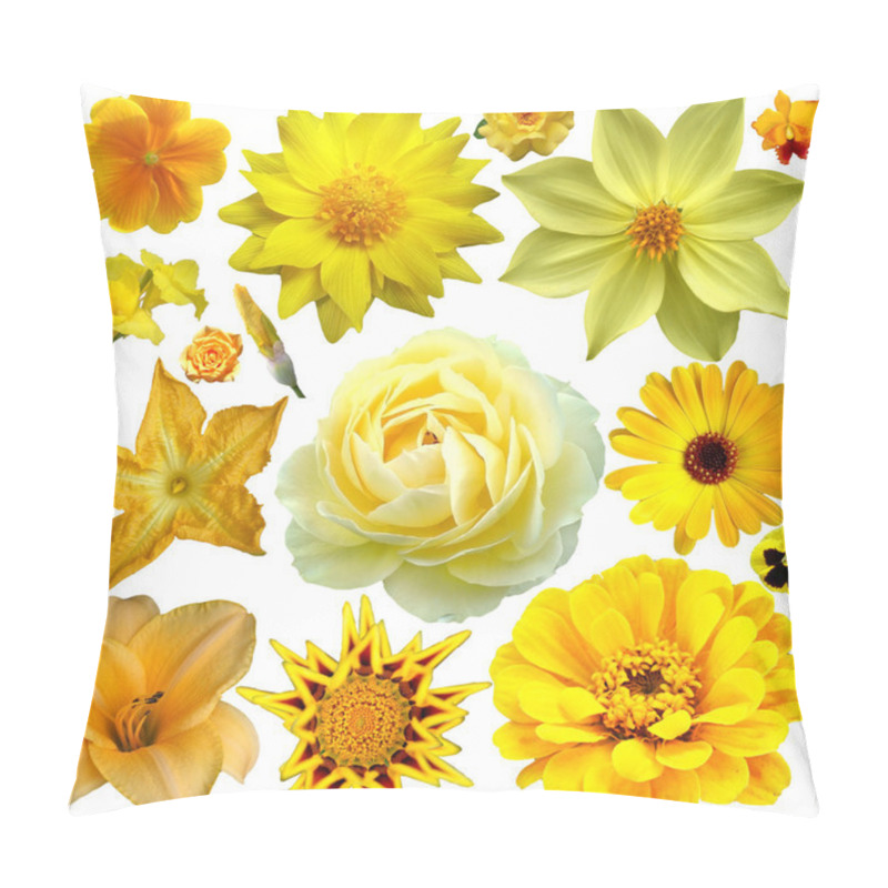 Personality  Yellow Flower Collage Pillow Covers