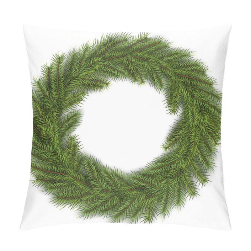 Personality  Christmas Wreath Green Fir Tree Pillow Covers