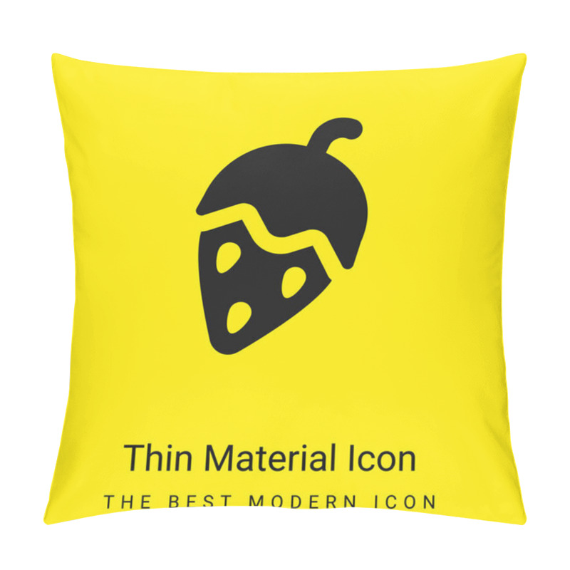 Personality  Acorn Minimal Bright Yellow Material Icon Pillow Covers