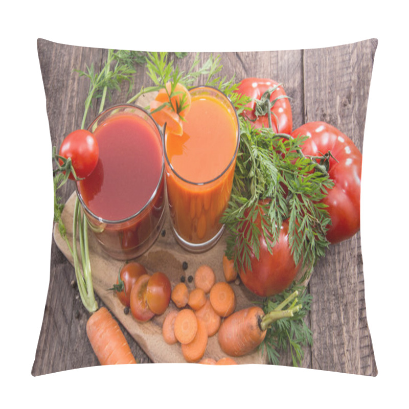 Personality  Vegetable Juices With Ingredients Pillow Covers