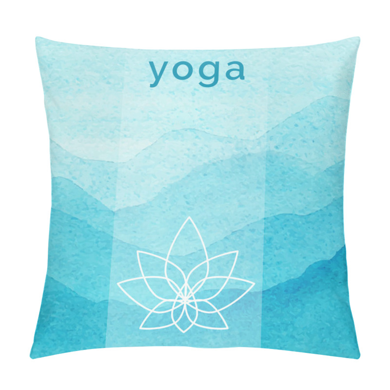 Personality  Poster For Yoga Class With A Nature Backdrop. Pillow Covers