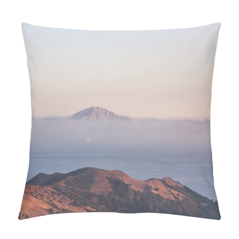 Personality  Scenic View Of Beautiful Mountains Landscape With Sea And Fog, Spain Pillow Covers