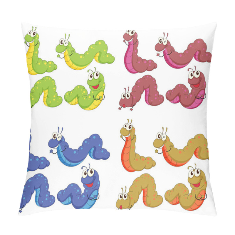 Personality  A Group Of Caterpillars Pillow Covers